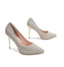 Stylish shiny high-heeled...