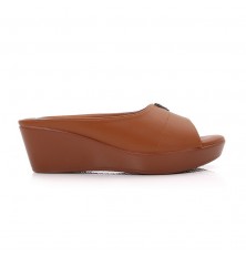 Leather open toe wedge...