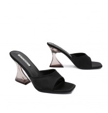 Modern high heeled slippers