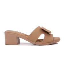 Heeled women's slide...