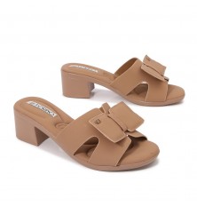 Heeled women's slide...