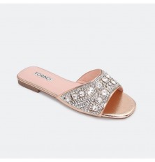 slide slipper with crystal
