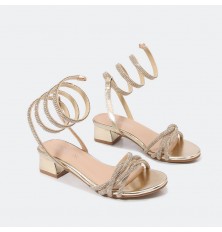 sandal with strips from...