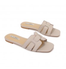 Soft casual leather slide...
