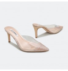 Transparent low-heeled...