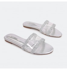 Trendy clear Torino flat...