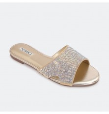 Brillant flat slipper with...