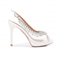 Transparent high-heeled...