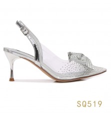 Transparent slingback pumps...