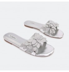 Flat slipper embossed by...