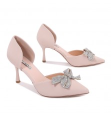 Pointed-toe wedding shoes...