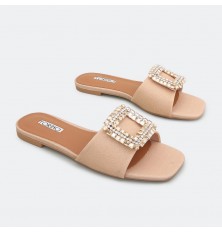 Chic square toe slide...