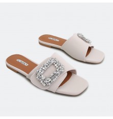 Luxurious square toe slide...