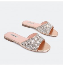 slide slipper with crystal