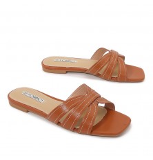 Comfy leather women's slide...