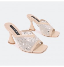 LXQ1537 heels slippers with...