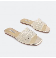 Flat slipper from tulle...