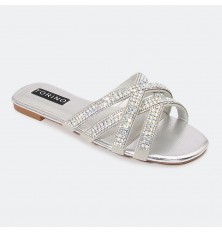 slipper with strass straps