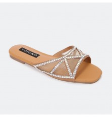 FX2597 Women's flat glitter...