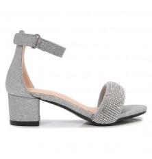 Classy heeled girls' velcro...