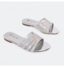 G-M-L722 Girls ' flat shiny...