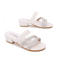 Chic slip-on heeled girls'...