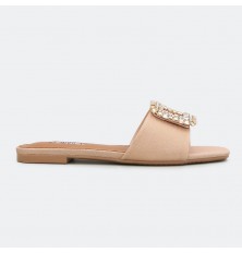 Chic square toe slide...