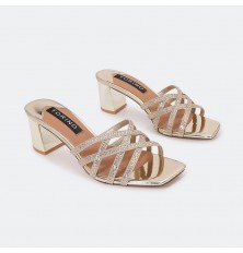 QXQ1666 Shiny heel slippers...