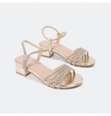 sandal from strips of...