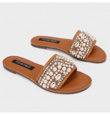 ZX2945 نعال شيك مزين بحبات...