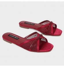 FX3017 Flat slippers with a...