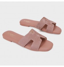 OX2853 Flat slippers with a...