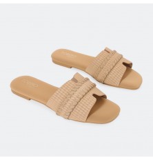 OX2873 Flat slippers with a...