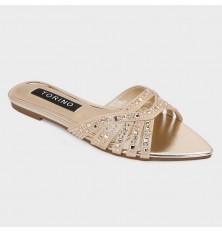 ZX2920 نعال فلات أنيق وبراق