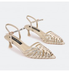 ZSQB46 Metallic point-toe...