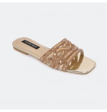 ZX2628 Shiny flat slippers...