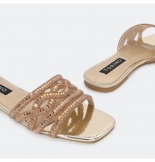 ZX2628 Shiny flat slippers...