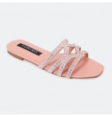 ZX2635 نعل نسائي مسطح مزين...