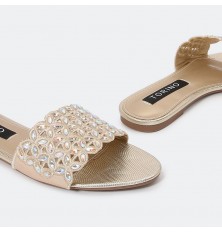 ZX2708 نعال مسطح مزين...