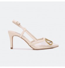 Casual clear stiletto...