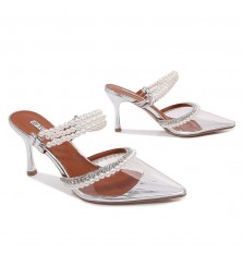 حذاء زفاف/سهرة مولز شفاف...