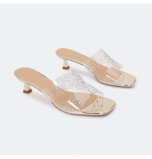 HXQG37 Heel slippers with a...