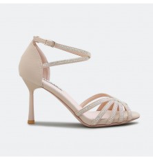 Open-toe strappy stilettos...