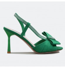 Classy satin slingback...