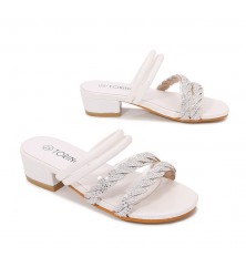 Chic slip-on heeled girls'...