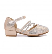 حذاء لامع للبنات مزين...