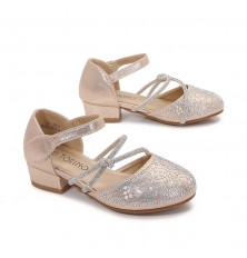 حذاء لامع للبنات مزين...