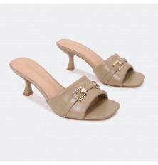 BXQ1757 نعال كعب متوسط مزين...