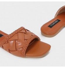 ZX2942 flat slippers with a...