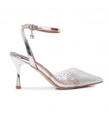 صندل شفاف بشريط حول الكاحل...